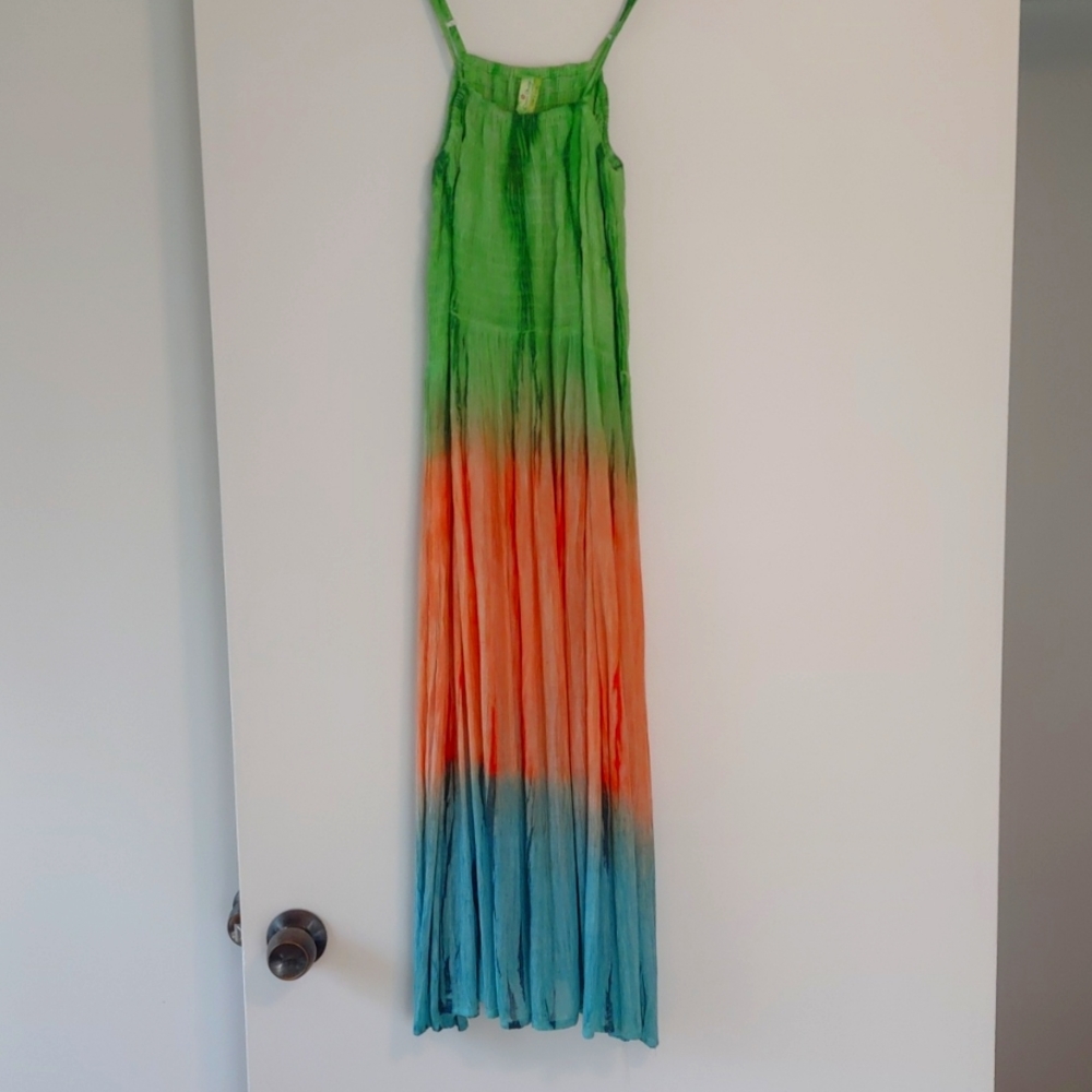 Free size Midi Indian Dress, multi color